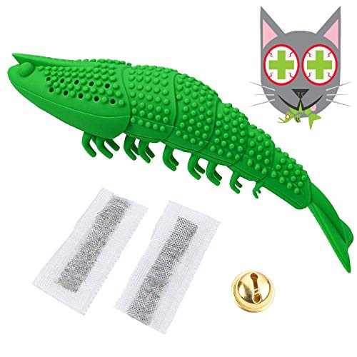 [Australia] - Smokey's Stash Cat Toy Interactive Catnip Dental chew cat Toothbrush refillable with Bell 