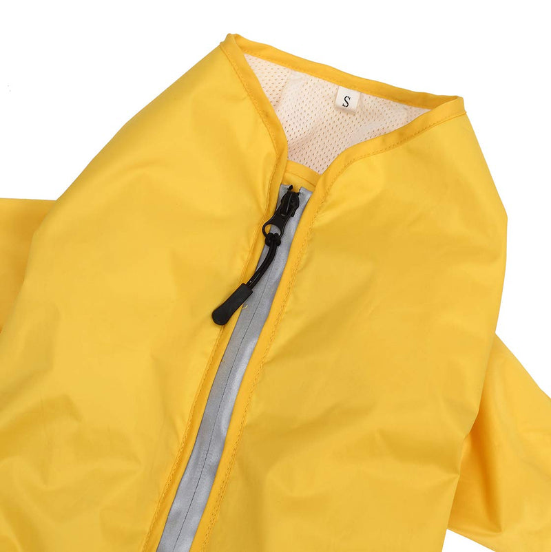 Geyecete1/2 Leg Trouser Suit，Dog Raincoat Lightweight Pet Waterproof Jacket for Large Medium and Small Dogs Puppy Four Legs -Yellow-XL - PawsPlanet Australia