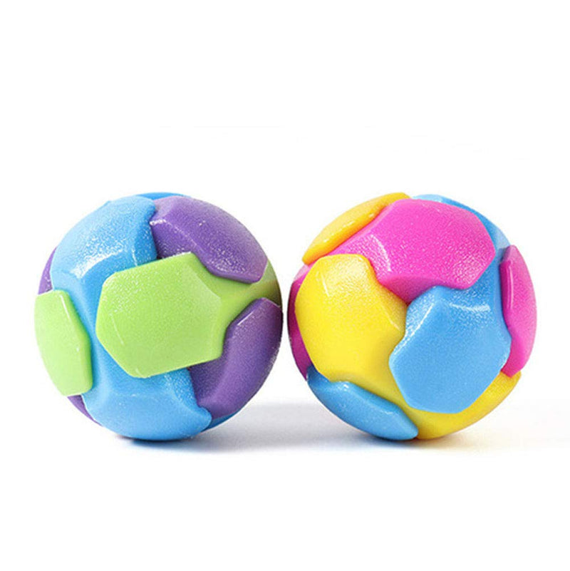 MMIAOO Pet Toy Ball Dog Elastic Chew Molar Toys Balls Waterproof Toss Training Interactive Props Nontoxic Bite Resistant Tooth Cleaning Ball (Pink+Blue) Pink+Blue - PawsPlanet Australia
