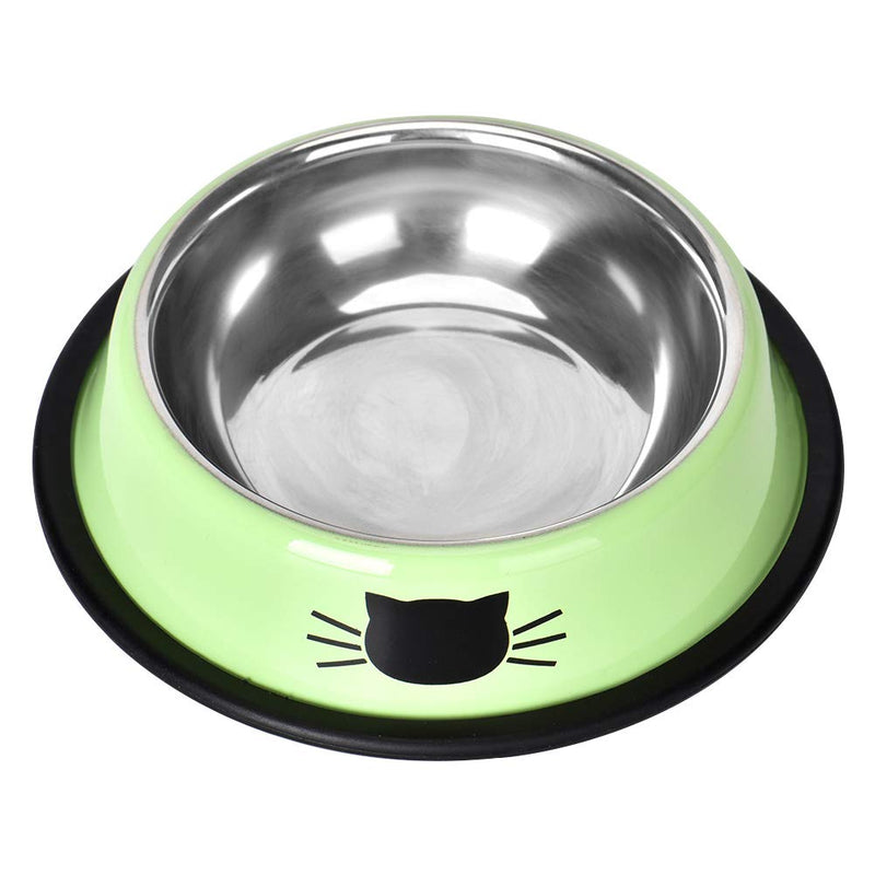 Queta 3 Piece Cat Food Bowl, Stainless Steel Cat Bowl Set Feeding Bowl Cat Food Bowl Water Feeding Bowl with a Bowl Mat 3 x feeding bowls - PawsPlanet Australia