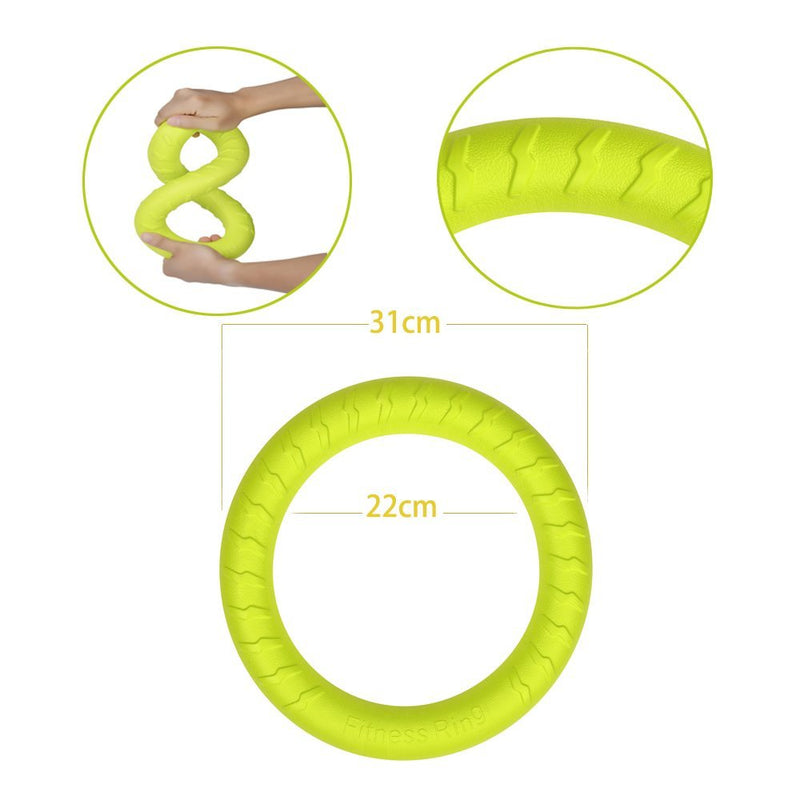 Large Dog Toys Ring Water Floating, Outdoor Fitness Flying Discs, Tug of War Interactive Training Ring for Medium and Big Dogs, 12 inch - PawsPlanet Australia