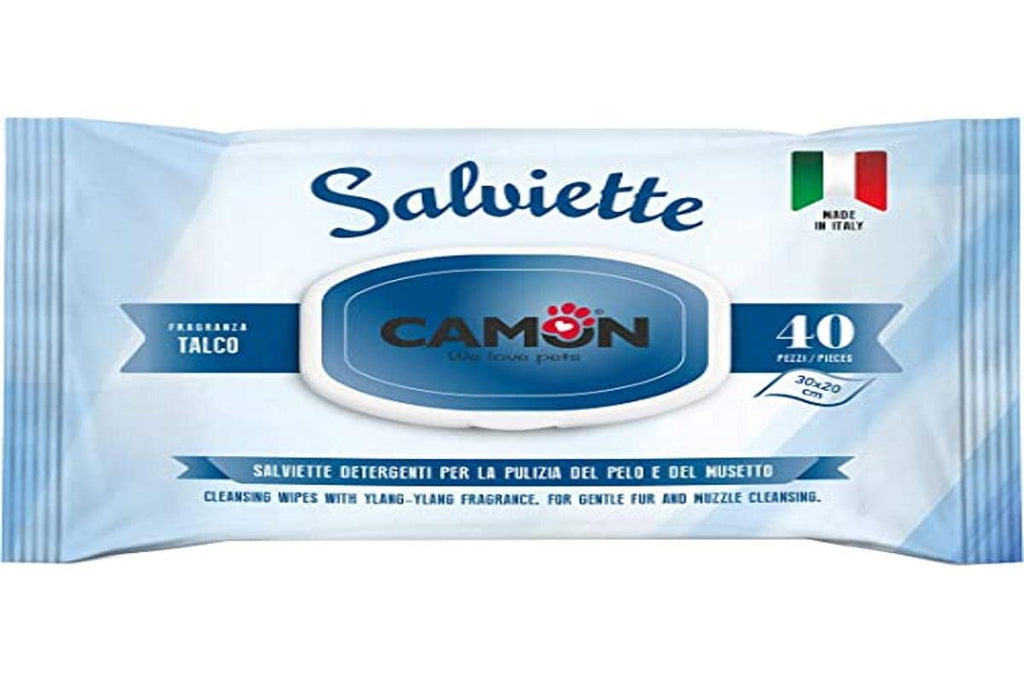 Camon talcum wipes for dogs and cats - PawsPlanet Australia