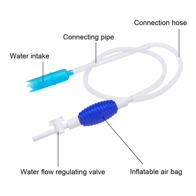AIBAO Aquarium Fish Tank Siphon and Gravel Cleaner Water Changer - A Manual Siphon Pump to Drain Away Water in Minutes - PawsPlanet Australia