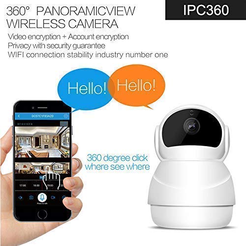 Smart Home WiFi 1080 Baby Monitor/Pet Monitor/Video, Wireless, Motion Detected Camera/Panoramic View/360 degree/3D Navigation/Night Vision/Audio/128G SD Card Slot/HD - PawsPlanet Australia