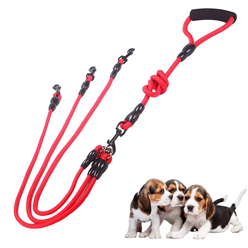 Dog leashes, 3-in-1 dog leash, with adjustable removable clutch, dog chain leash, anti-pull pet dog lead leash chain for one, two, three dogs, pet walking, hiking - PawsPlanet Australia