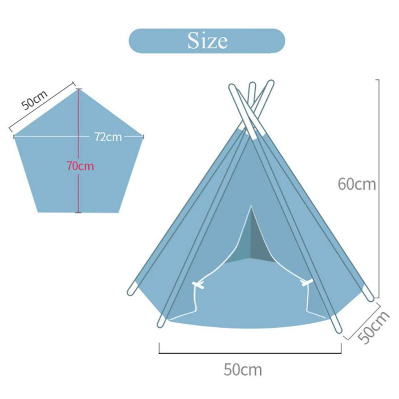 Arkmiido Dog Teepee Bed Cat Tent-Portable Pet Dog Tent Indoor Dog House-Puppy Dog Bed Accessories for Small Dogs- Pet Houses for Puppy or Cat with Thick Cushion and Blackboard - PawsPlanet Australia