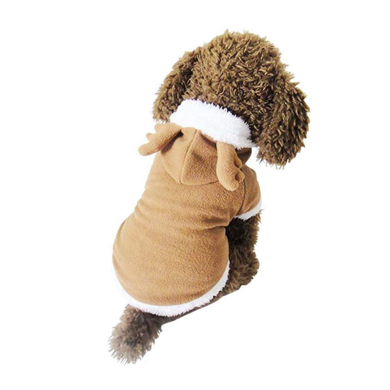 [Australia] - Wow4pets Pet Clothes Christmas Dog Cute Elk Cosplay Costumes for Autumn & Winter XS Coffee Two-leg 