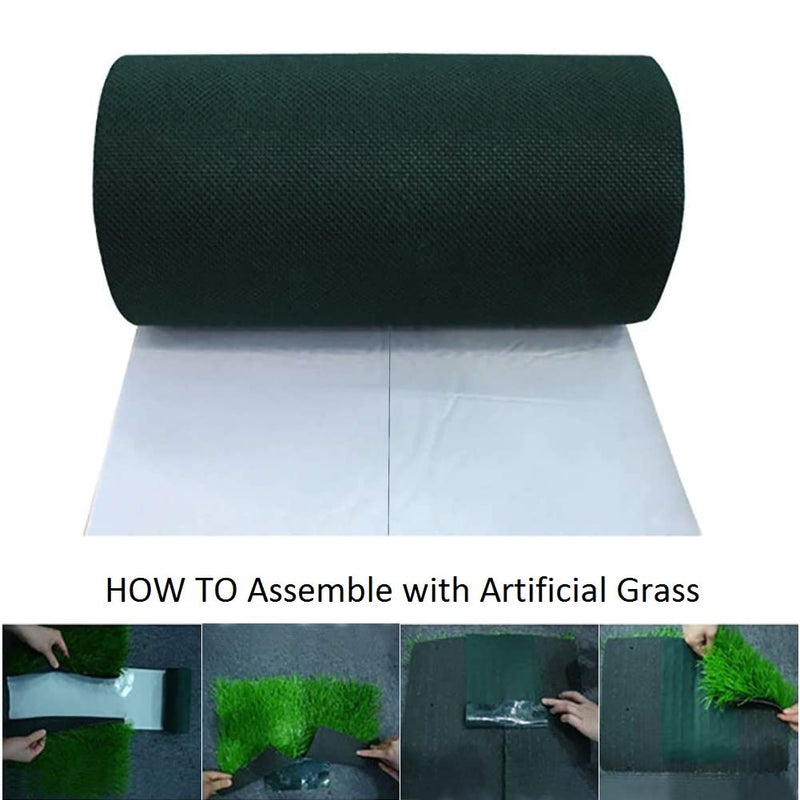 Artificial Grass Jointing Tape, Centre Peel Off Fake Grass Self Adhesive Lawn Tape Seaming Tape for Connecting 2 Pieces Turf Carpet, 15cm x 5m 15cmX5m - PawsPlanet Australia