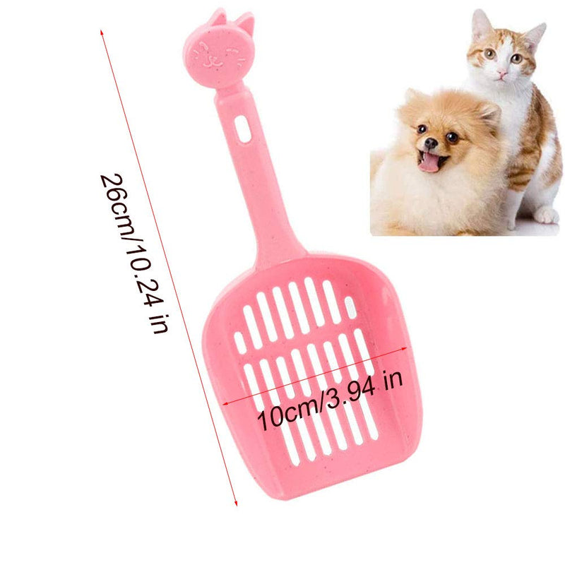 EIKLNN 4 Pieces Cat Litter Cleaning Tool, Plastic Pet Litter Scoops, Durable Cat Sand Sifter Shovel, Fit for Most Kind of Cat Poop and Litter (Random Color) - PawsPlanet Australia