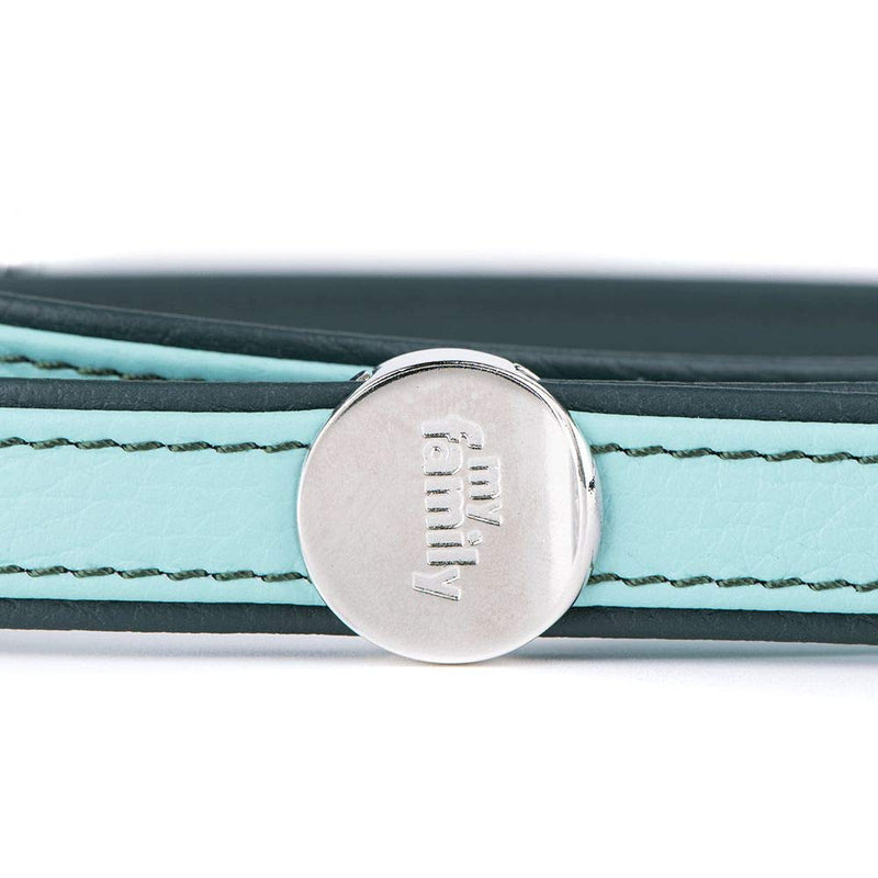 My Family Leather leashes Made in Italy Firenze Collection 2,2/110 cm Light green - PawsPlanet Australia