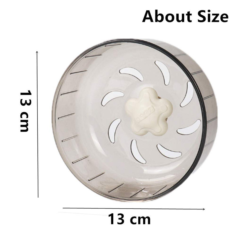 Silent Spinners Washable Exercise Wheel for Hamster Rat Gerbils Guinea Pigs Running (13cm, Grey) 1 Count (Pack of 1) - PawsPlanet Australia