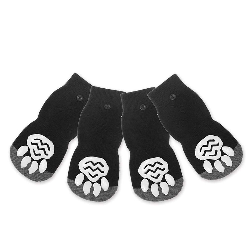 [Australia] - BINGPET Anti Slip Dog Socks for Hardwood Floors, Pet Paw Protectors with Grips S 