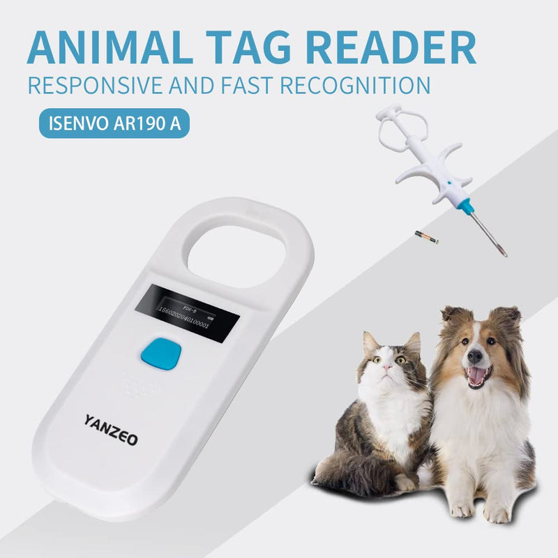 Yanzeo AR180 Pet Microchip Scanner, RFID EMID Animal Handheld Reader,134.2kHz Pet ID Scanner Rechargeable Animal Chip Registration, Pet Tag Scanner FDX-B(ISO 11784/11785) - PawsPlanet Australia