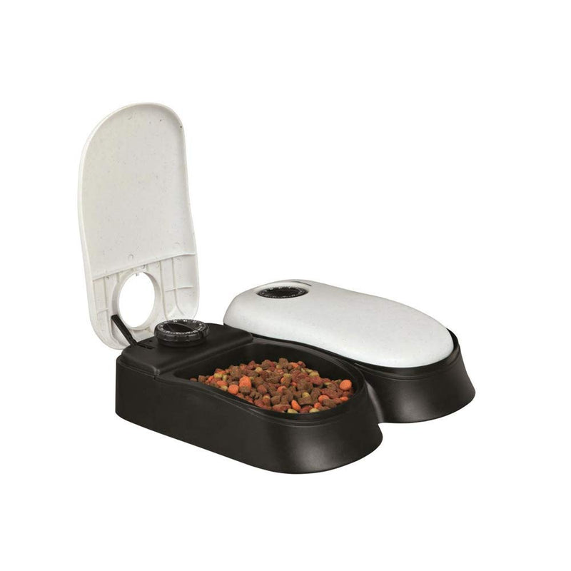 [Australia] - Petzilla Automatic Pet Food Feeder for Dogs & Cats, Pet Food Dispenser for 2 Meals Within 48 Hours, Ice Pack Included to Keep Food Fresh (2 Bowl) 