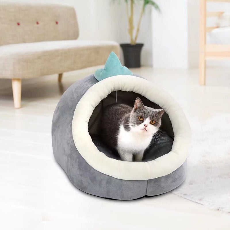 Cat Beds for Indoor Cats - Small Dog Bed with Anti-Slip Bottom, Machine Washable Cat Bed with Waterproof Bottom, Peach Shape to Improve Sleep Cat Cave, Washable and Fluffy Long-haired Sofa Bed (Small) - PawsPlanet Australia