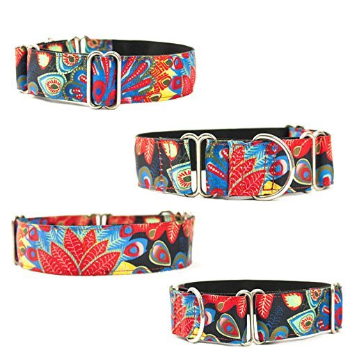 Handmade Personalized Fabric Super Strong Durable Reef Dog Collar Martingale Collar for Large dog - PawsPlanet Australia