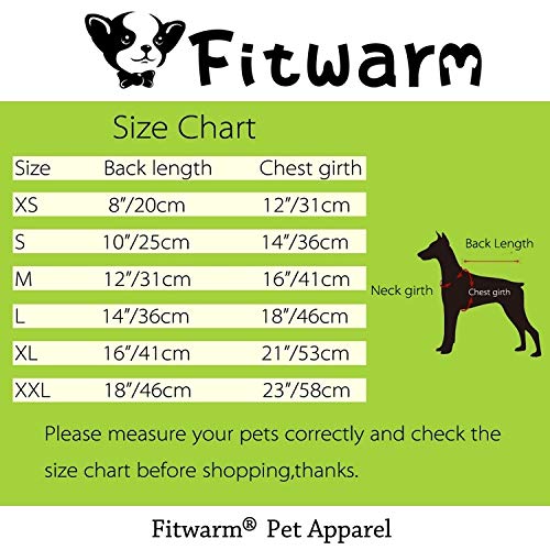 [Australia] - Fitwarm Pet Clothes for Dog Pajamas Cat Shirts Jumpsuits Apparel Cotton Pink XL 