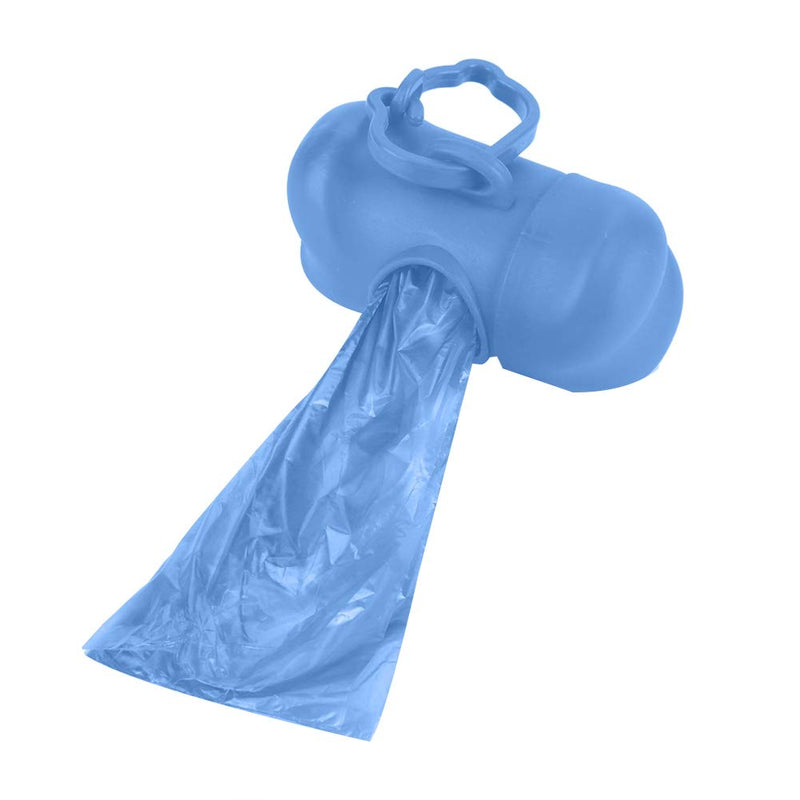 [Australia] - Fdit 20 Rolls Pet Dog Plastic Clean Trash Waste Bags with Bone Shape Bag Dispenser Holder(Blue) Blue 