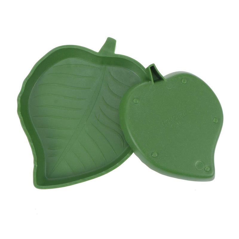 POPETPOP 2Pcs Leaf Design Plastic Prevent Tipping Moving and Chewing Food Dish Hamster Bowl for Small Rodents Gerbil Hamsters Mice Guinea Pig Cavy Hedgehog - PawsPlanet Australia