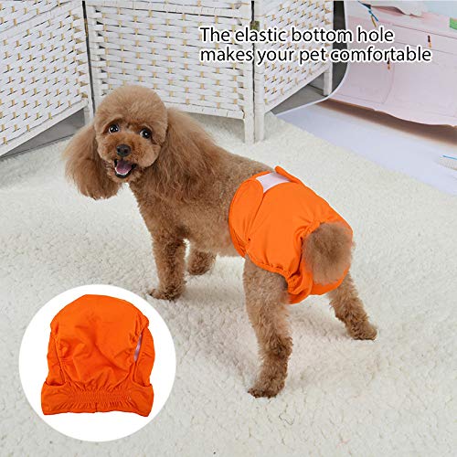 Pet Pants, Breathable Soft Anti-harassment Menstrual Pants Comfortable Cotton Sanitary Pants Dog Underwear for Small Medium Large Pet Dog Puppy(Orange, S) Orange, S - PawsPlanet Australia