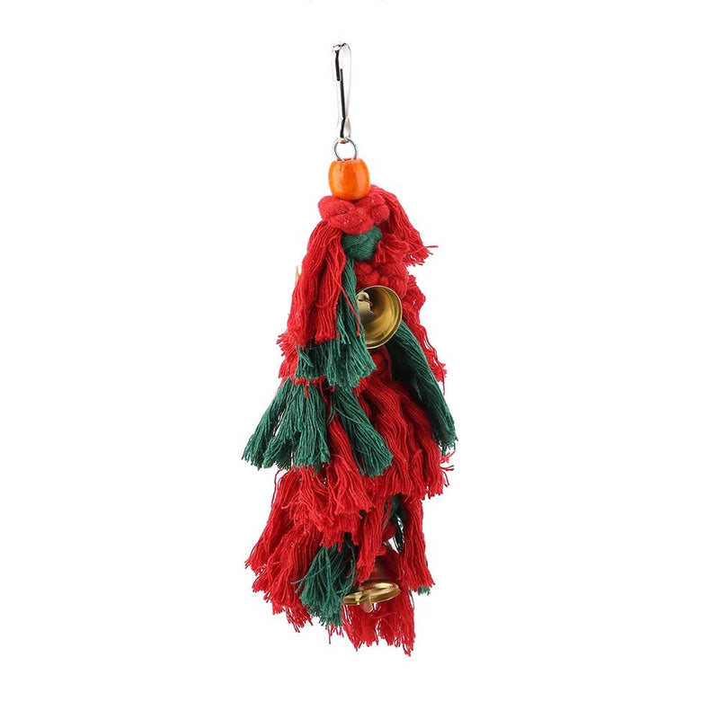Parrot Chew Toy, Colorful Cotton Knots Rope Bird Tearing Toys with Bell for Small Parrots Parakeets Conures Cockatiel Love Birds - PawsPlanet Australia