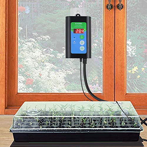 [Australia] - Zacro Digital Heat Mat Thermostat - Reptile Heat Pad, for Seed Germination41-108°F, 1-Pack, Black Green & Blue 