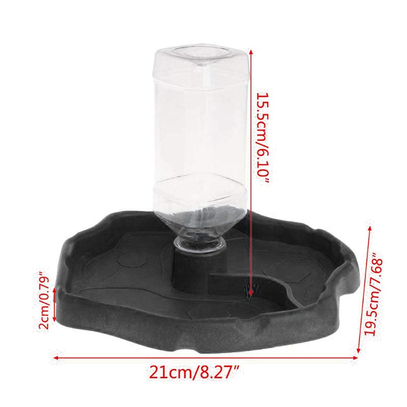 Tfwadmx Reptile Water Bottle, Turtle Food and Water Bowl Automatic Feeders Waterer Tortoise Dispenser Bottle Feeding Dish for Lizard Chameleon - PawsPlanet Australia