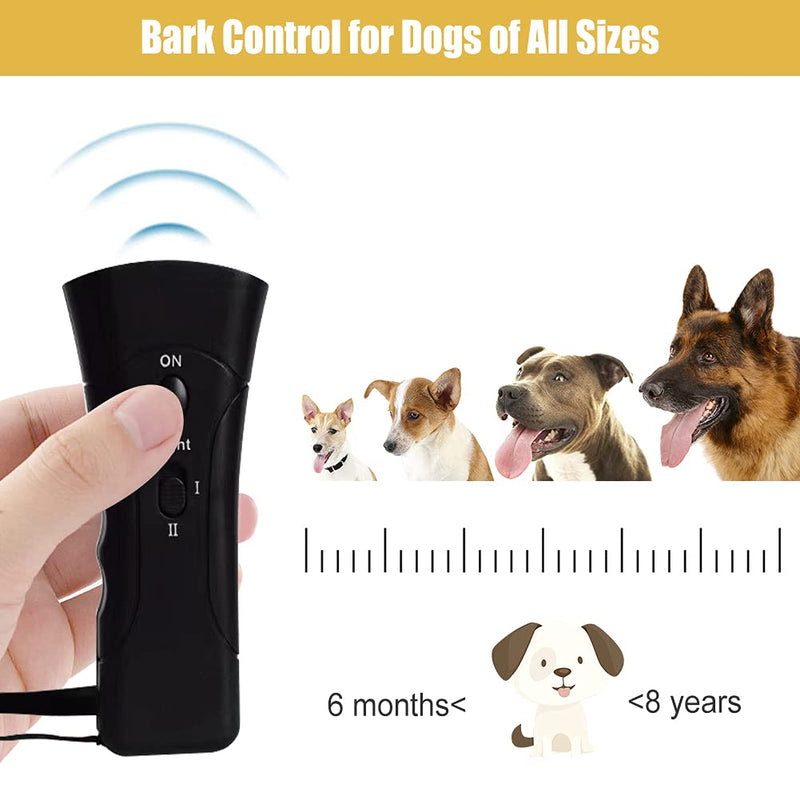 CBROSEY Dog Ultrasonic Repeller,Anti Barking Device,Dog Barking Deterrent Devices,Anti Dog Barking Training Tool With LED Flashlight - PawsPlanet Australia