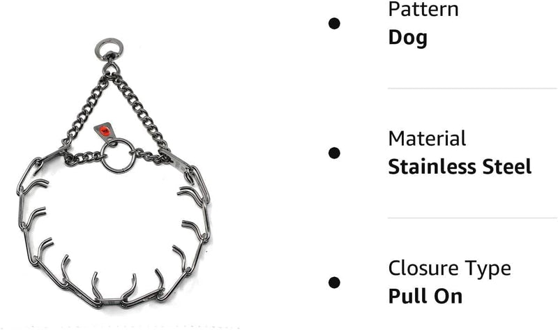 Herm Sprenger Ultra-Plus Prong Swivel Ring Stainless Steel Micro Training Dog Collar | Assembly Chain Training Collar for Smaller Dogs | Made in Germany - (1.5 mm, (Neck Size Upto 9.5")) 13in (32cm) x 1.5mm - PawsPlanet Australia