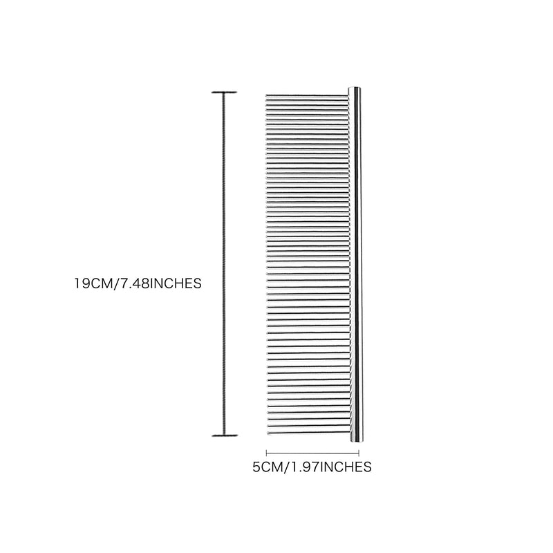 Stainless steel metal pet combs, metal comb metal comb dog stainless steel pet comb cat comb long hair rounded teeth dog comb - PawsPlanet Australia