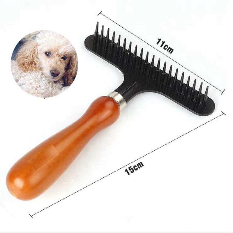 Qiajie Pet Dog Grooming Tool Dog Grooming Rake Dematting Tool Pet Grooming Brush for Dogs and Cats - PawsPlanet Australia