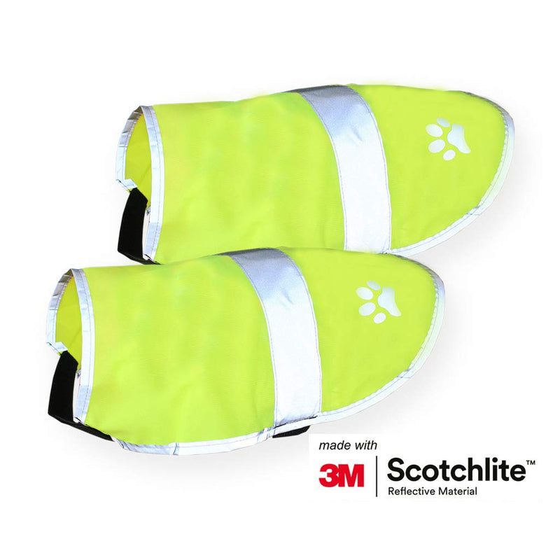 Salzmann Reflective Dog Jacket made with 3M Scotchlite, High Visibility Coat for All-Sized Dogs with straps, Size S, 2 per pack - PawsPlanet Australia