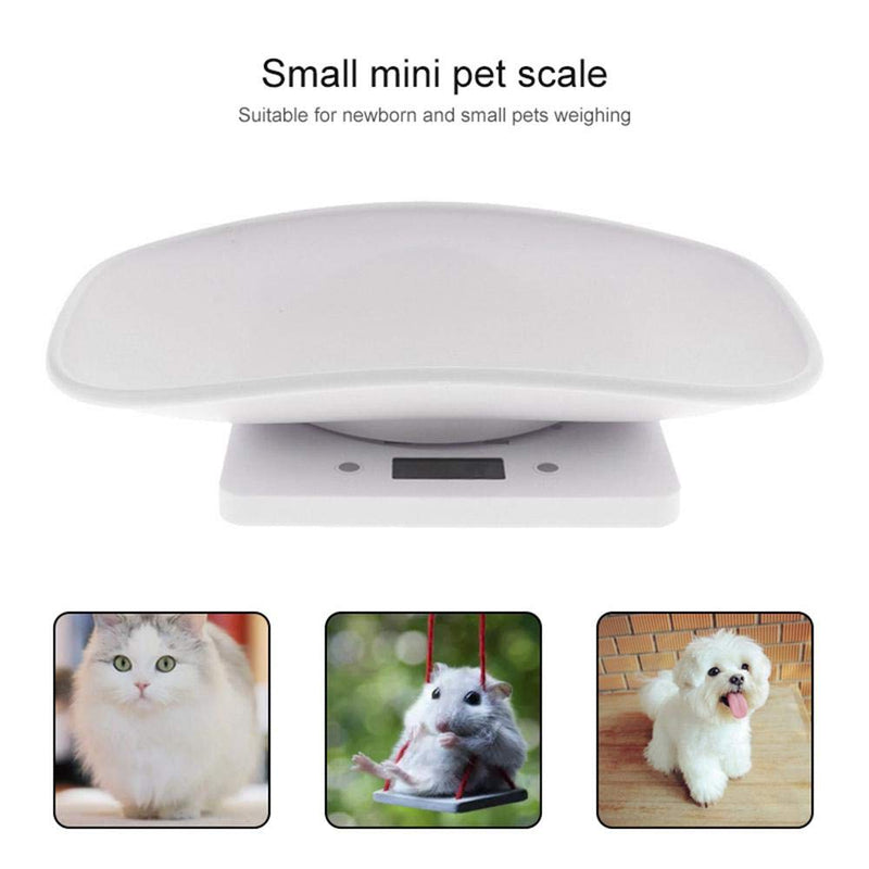 Hamkaw Digital Pet Weight Scale with LCD Electronic Scales For Measuring Baby, Small Dog, Cat, Dog (Capacity up to 10 kg /22 lb) White - PawsPlanet Australia