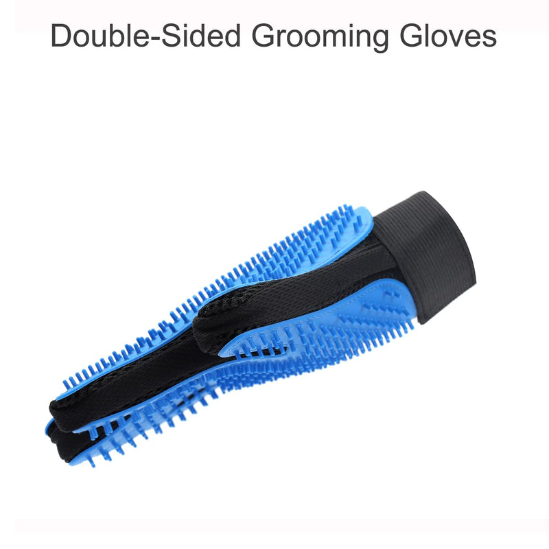 2 Pack Dog Brush Kit for Shedding Short to Long Haired Pet, Professional Deshedding Tool Cat Undercoat Comb Effectively Reduces Hair Shedding, Soft Grooming Glove Large - PawsPlanet Australia