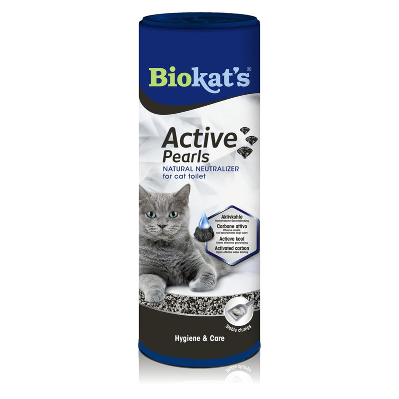 Biokat's Active Pearls - litter additive with activated carbon improves odor retention and absorbency of cat litter - 1 can (1 x 700 ml) 700 ml (pack of 1) - PawsPlanet Australia