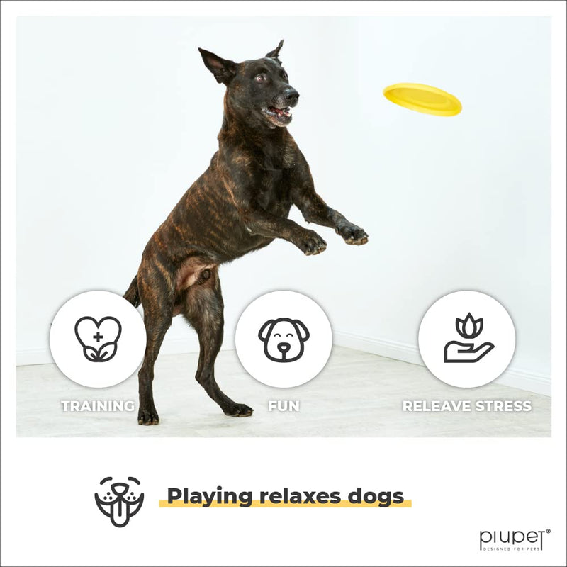 PiuPet® Frisbees - Dog frisbee set of 2 - Frisbee disc for dogs - Dog training toys - Frisbee dog toy - PawsPlanet Australia