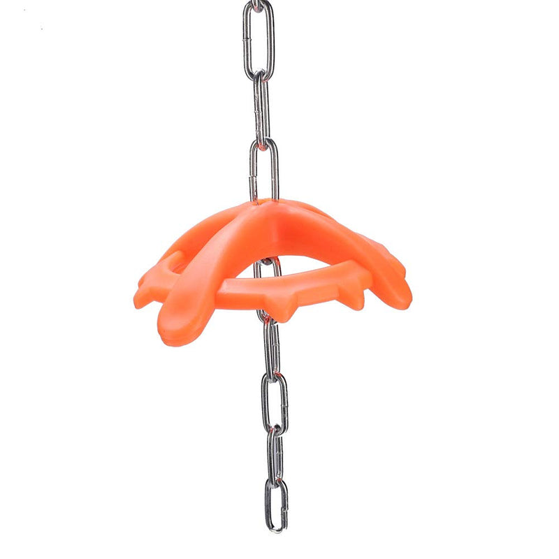 Weiyiroty With Long Metal Chain Plastic Bite Toy, High-Strength Veterinary Toy, Hollow Bite Plate Design for Pig Piglets - PawsPlanet Australia