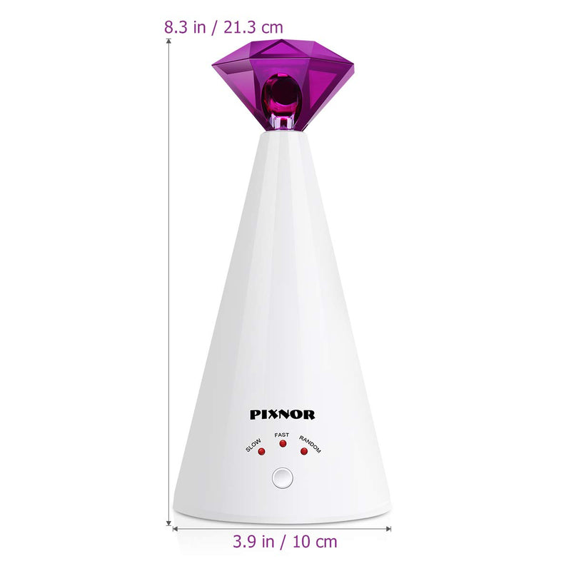 [Australia] - PIXNOR Cat Toy Pet Laser Pointer for Cats Automatic Rotating Catch Training, Adjustable 3 Speeds, Automatic Rest Period, Pretty Diamond Shape, Battery Powered 