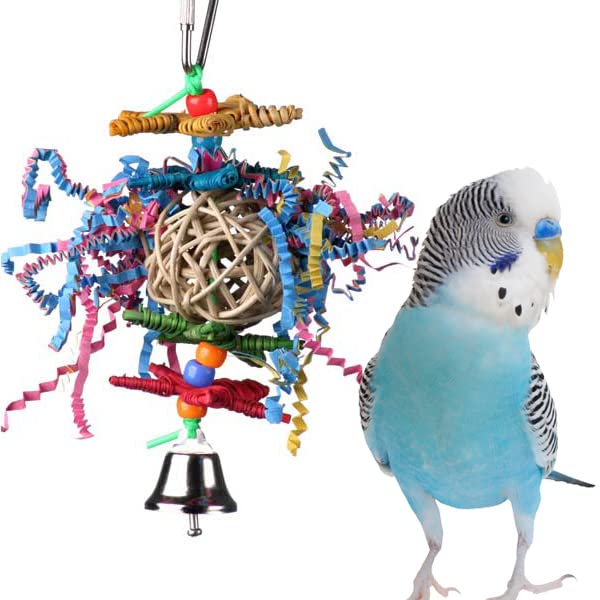 Super Bird Creations SB541 Crinkle Crinkle Little Star Bird Toy, Small Bird Size, 6" x 2" - PawsPlanet Australia