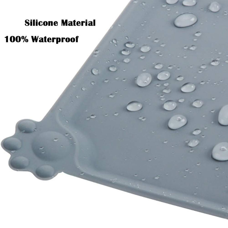 Love Dream Cat Dog Bowl Mat Silicone Pet Feeding Mat, BPA-Free, Easy Clean, Cat Dog Feeding Mat Waterproof Washable Black - PawsPlanet Australia