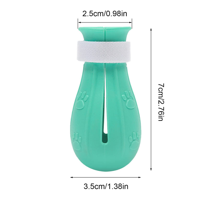 Mirrwin Silicone Cat Shoes Silicone Anti-Scratch Cat Shoes Adjustable Cat Shoes Adjustable Pack of 4 for Dogs or Cats to Prevent Scratches, Light Green - PawsPlanet Australia
