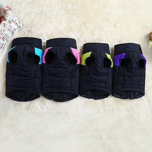 ZoonPark® Pet Dogs Winter Coat Jacket Apparel,Dog Cat Warm Soft Light Waterproof Coat Jacket Vest Harness Padded Puffer Warm Winter Clothes For Small Medium Big Dog, Large Dog (L, Pink) L - PawsPlanet Australia