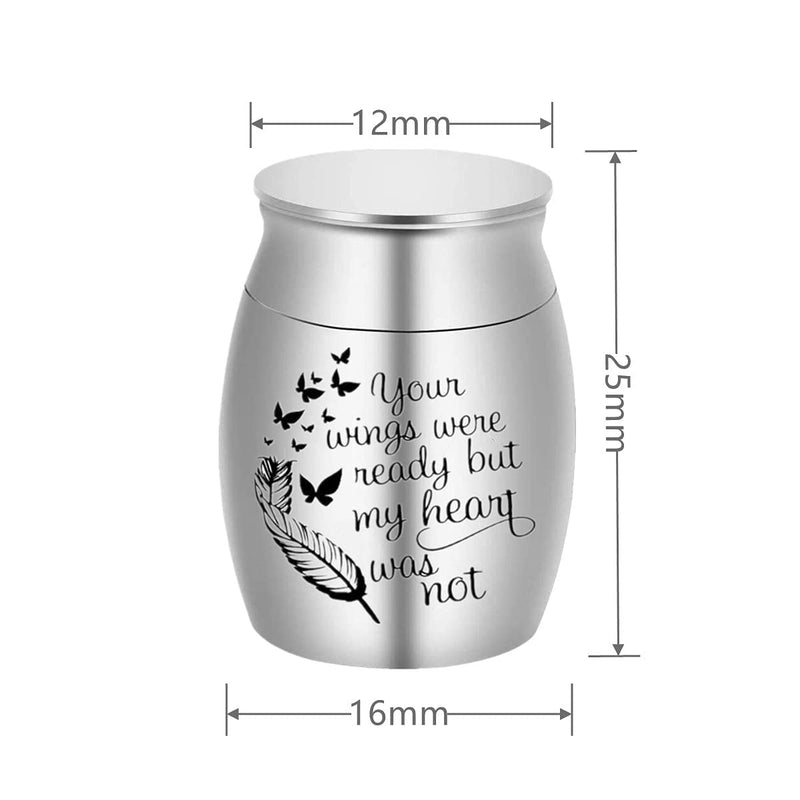 NA Mini Cremation Urns Stainless Steel Decorative Keepsake Urns Memorial Ashes Holder for Pet Ashes - PawsPlanet Australia