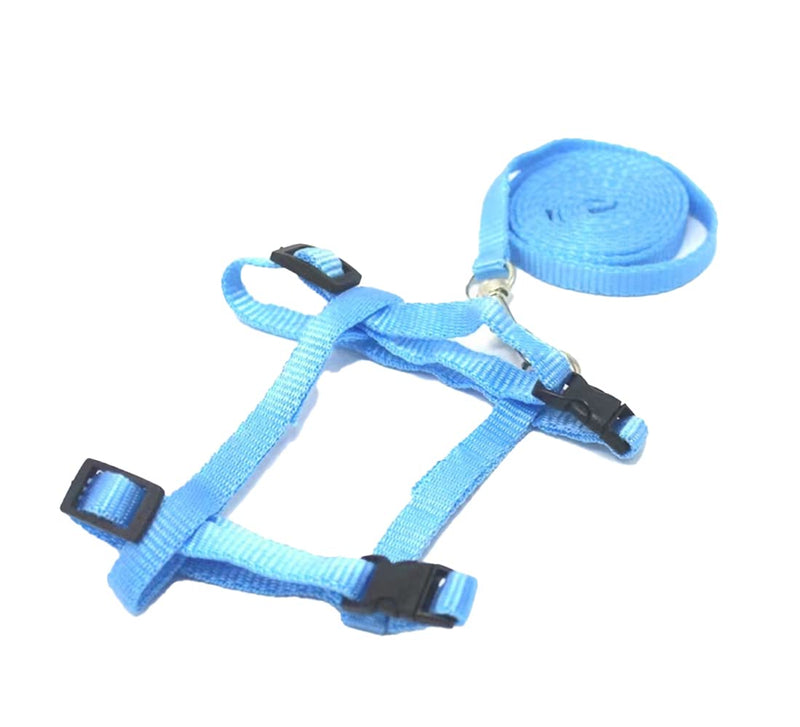 Maloftars Pack of 2 Rabbit Harnesses with Leash, Adjustable Rabbit Harness, Escape-Proof Rabbit Leash, Jogging Harness, Nylon Rabbit Harness for Small Animals, Blue & Pink - PawsPlanet Australia