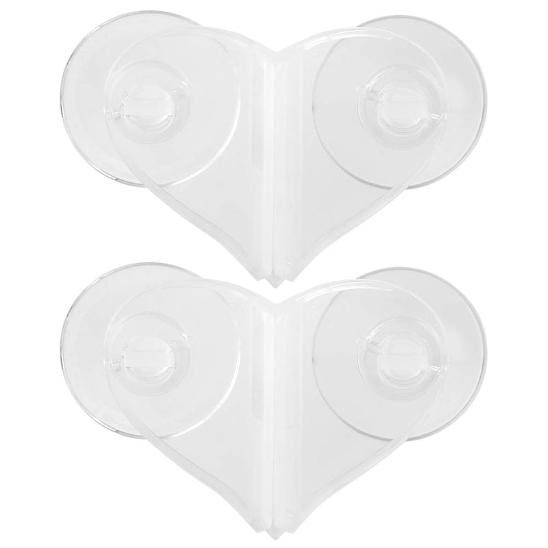 [Australia] - Zetiling Aquarium Devide Separator Suction Cup, Plastic Sucker Clip Heart Shape Divider Sheet Holder Isolation Tool for Separate Different Fish 