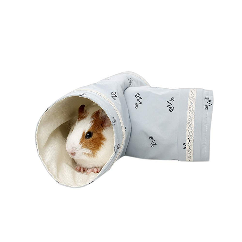 MRTIOO Small Animal Play T-Shaped Tunnel Play Tools, Fit Baby Guinea Pig and Hamster, Hedgehogs, Rats - Blue - PawsPlanet Australia