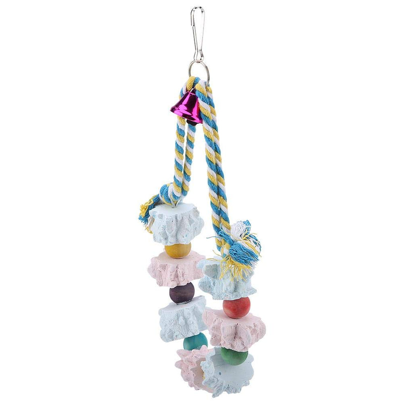 Bird Chew Toy Colorful Bird Block Toys Parrot Break Grinding Stones Cages Bite Chew Training Toys Parrot Parakeet Hanging Mineral Building Blocks Bite Chewing Toy - PawsPlanet Australia