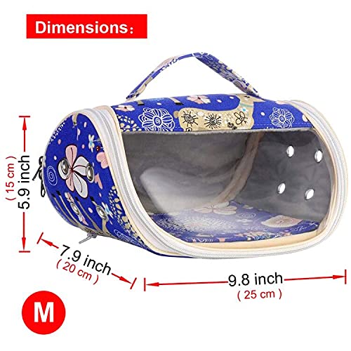 KINTOR Hamster Carrier Bag Small Animal Portable Breathable Outgoing Bag for Guinea Pig Hedgehog Squirrel Chinchilla mice Rats Sugar Glider Ferret Small Parrots Blue Deer Medium - PawsPlanet Australia