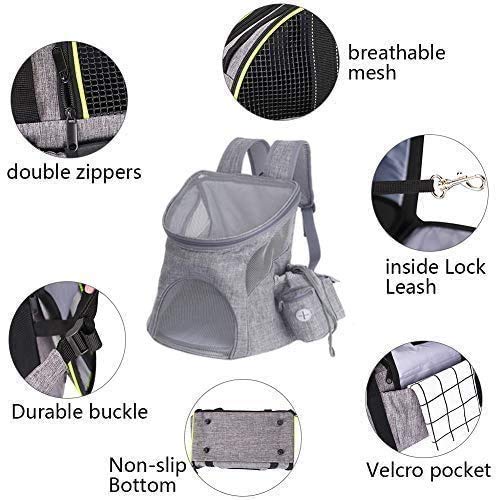 [Australia] - GZDDG Pet Carrier Backpack, Foldable Pet Carrier Breathable Cat Backpack Carrier Travel Bag with Mesh Window for Cat Puppy Dogs Travel Camping Hiking S:13X11.8X9.5inch 