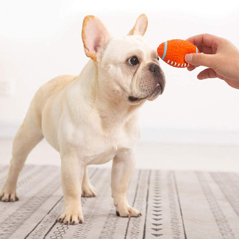 YUIP Dog Toy Ball, Puppy Rugby Ball Interactive Trainning Chew Toy Nontoxic Bite Resistant Toy Ball for Pet Dogs Puppy Cat, Dog Pet Chew Tooth Cleaning Ball Pet Exercise Game Ball IQ Training ball - PawsPlanet Australia